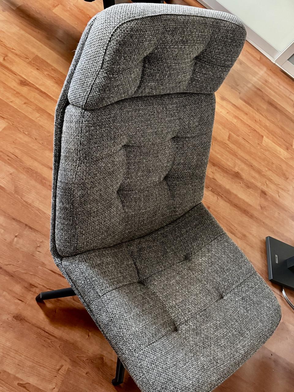 HAVBERG LEJDE grijs/zwart Fauteuil. (draaien)