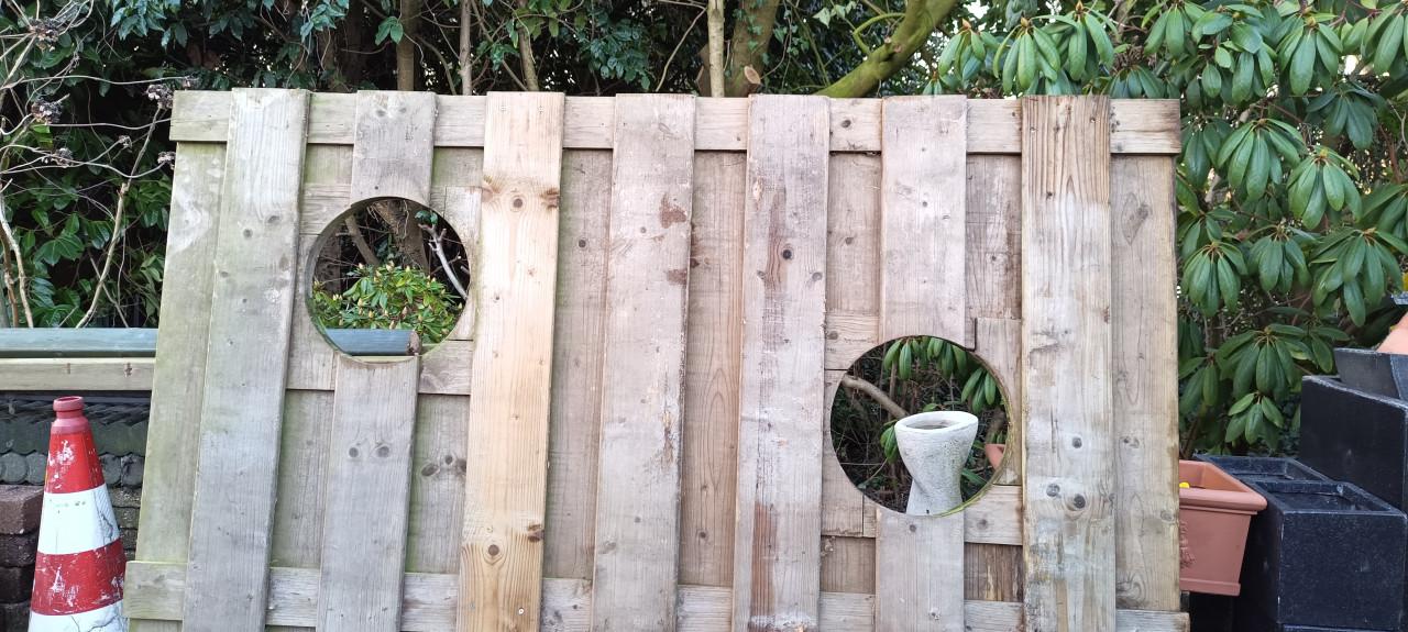 Degelijke houten schutting van Hilhout ( 16 mm, jumbo )