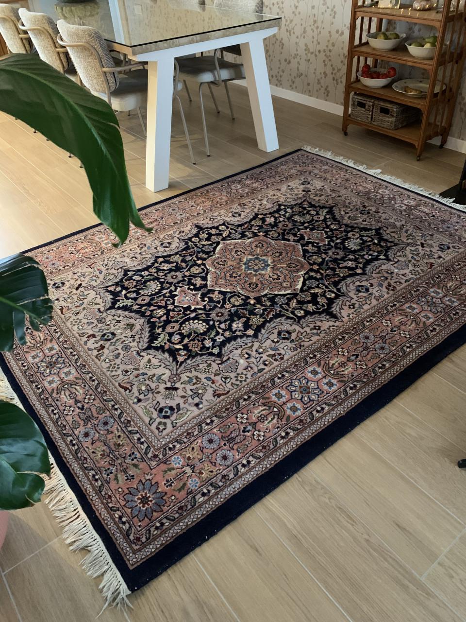 ✨Schitterend Sfeervol Oud Roze Handgeknoopt KESHAN Vloerkleed✨