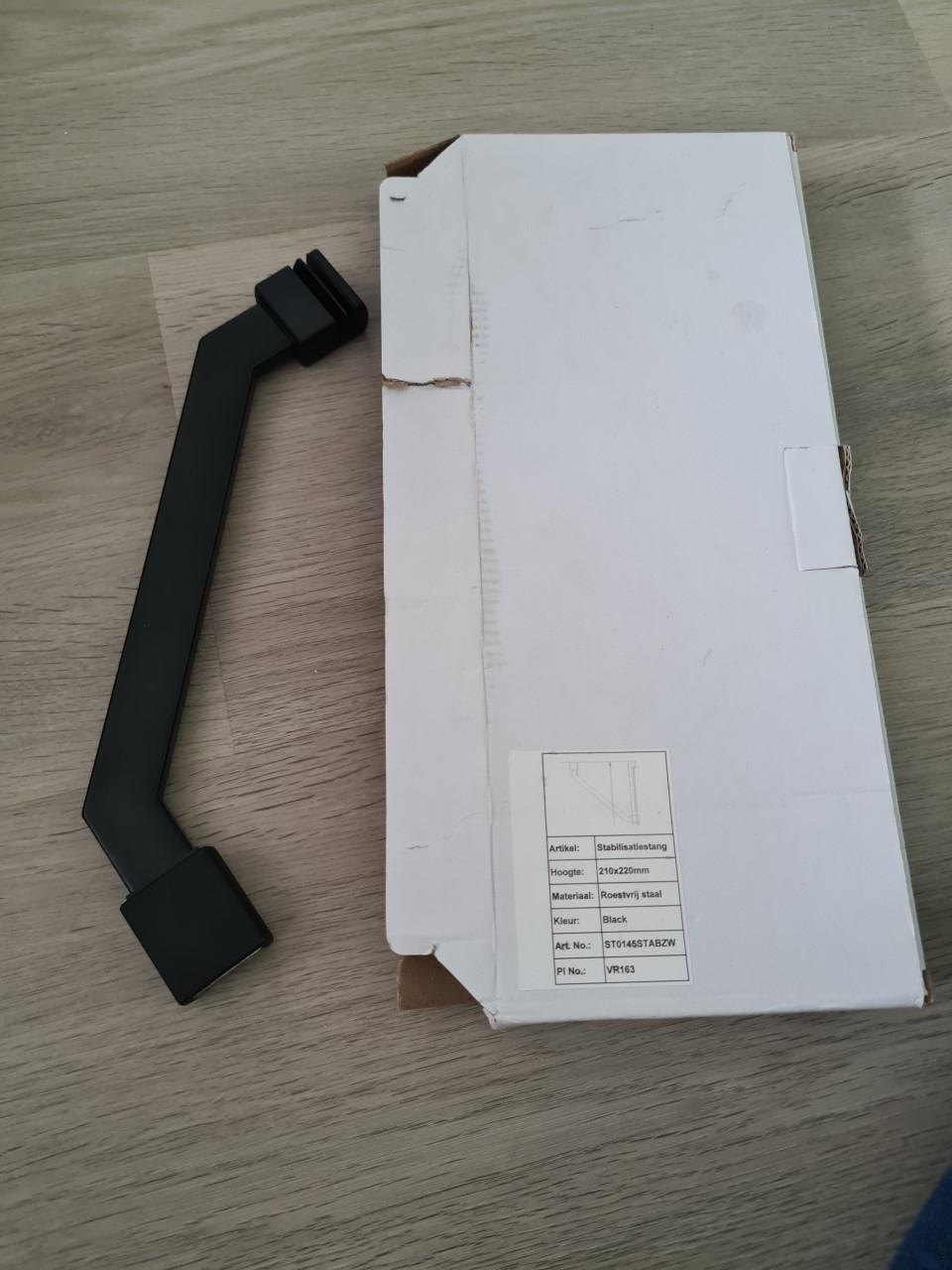 Stabilisatiestang hoek voor douchescherm