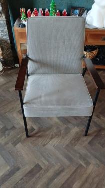 Fauteuil Woood vergrijsd groen