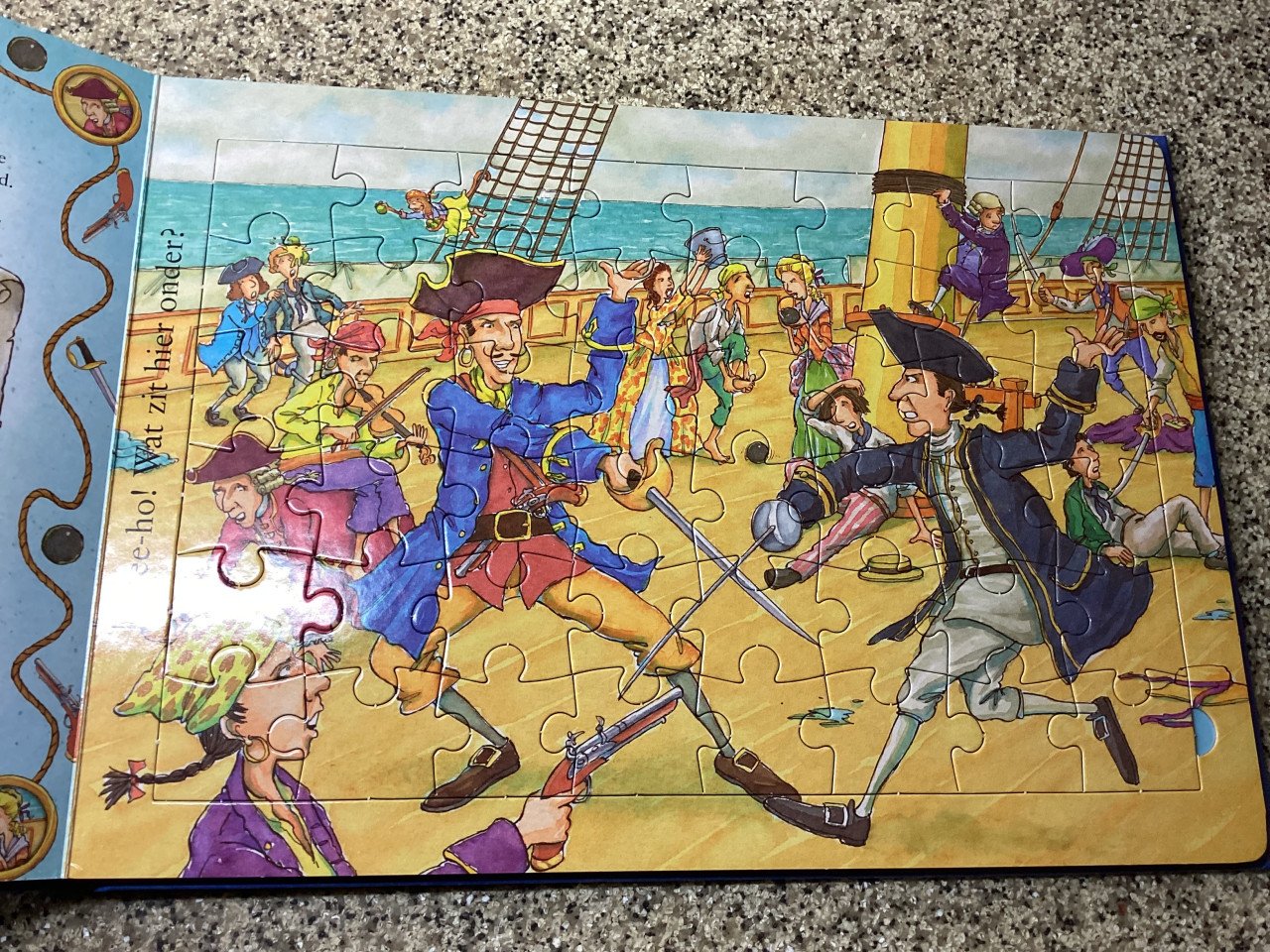 Piraten puzzelboek met 5.  48 delige legpuzzels.