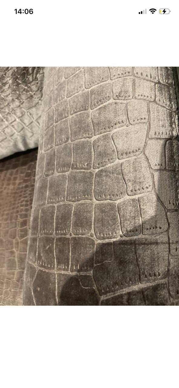 Luxe Hoekbank met Krokodillenprint Stof