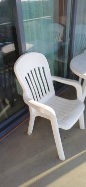 Tuinset met 3 stoelen wit