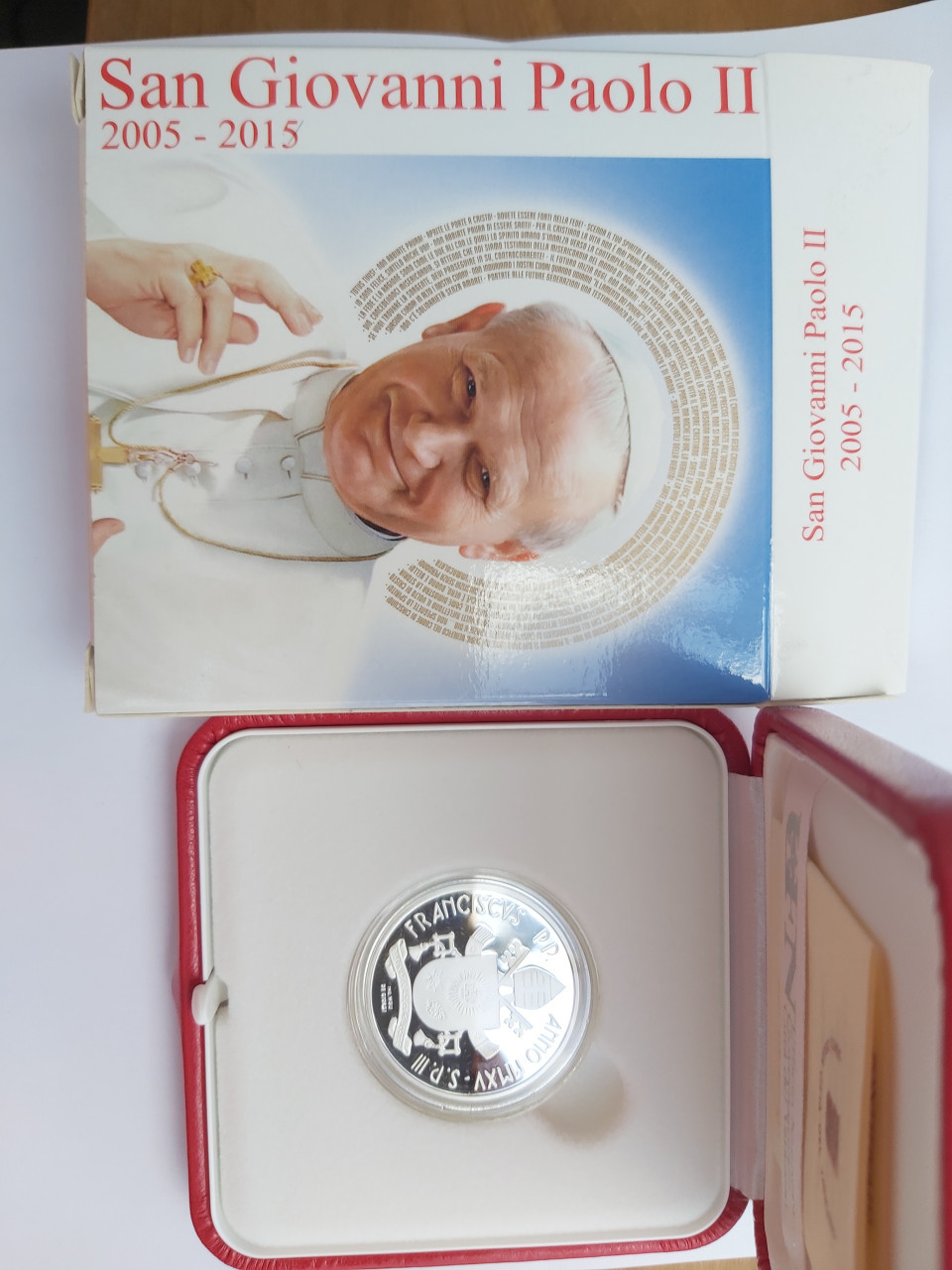 Paus Franciscus in zilver (2015)