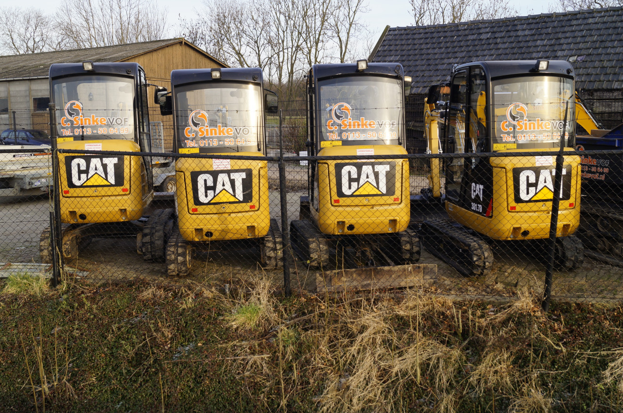 Te huur: Minigraver, graafmachines 0.9T, 2.0T, 2.5T tot 25T