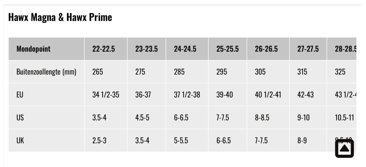 Skischoenen Atomic Hawk maat 27-27.5 = 42-43