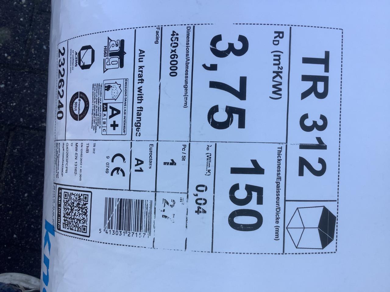 Knauf TR312 isolatie spijkerflens