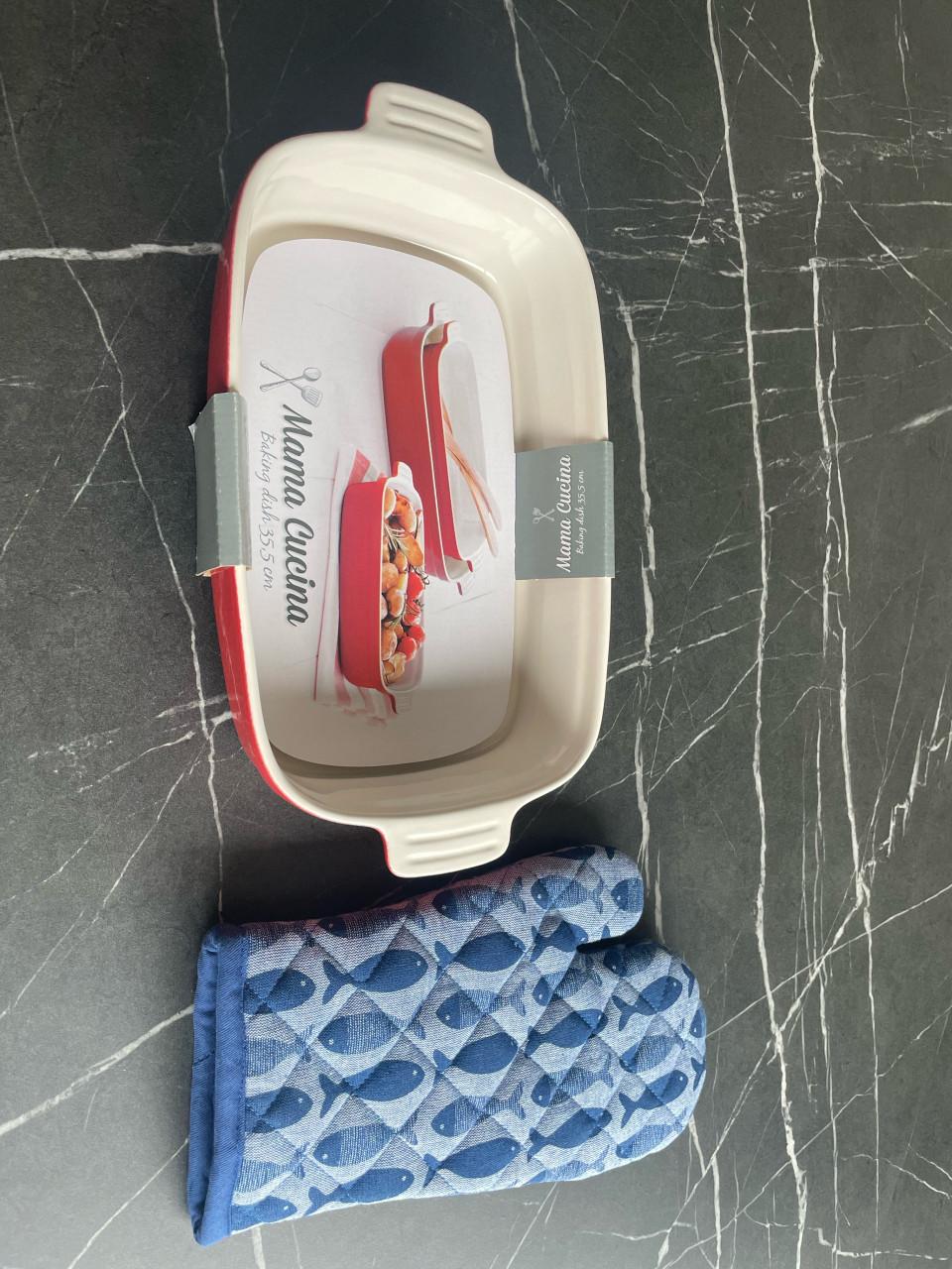 Ovenschaal + handschoen