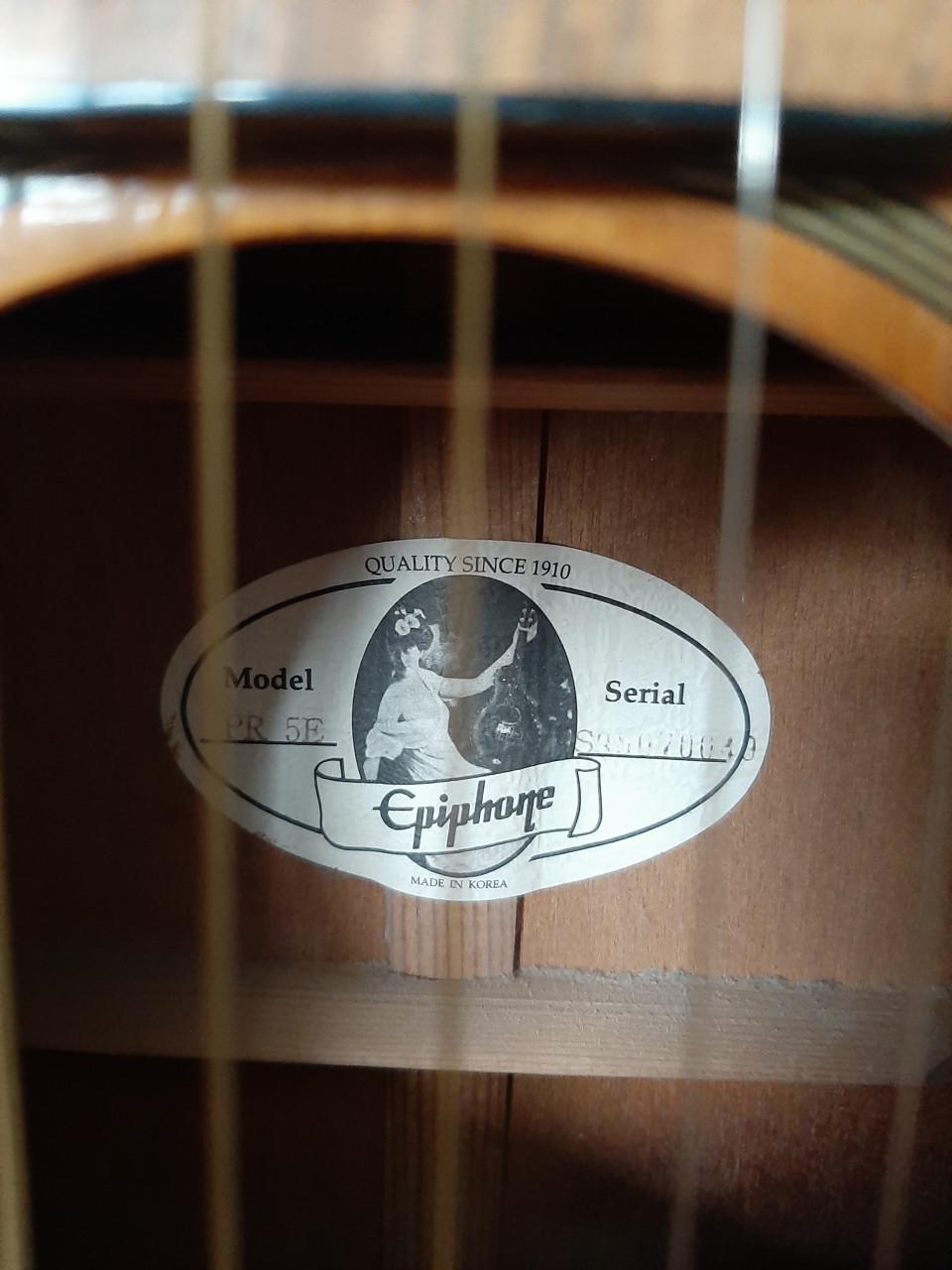 Epiphone PR5E, akoestische/elektrische gitaar, model uit begin jaren '90