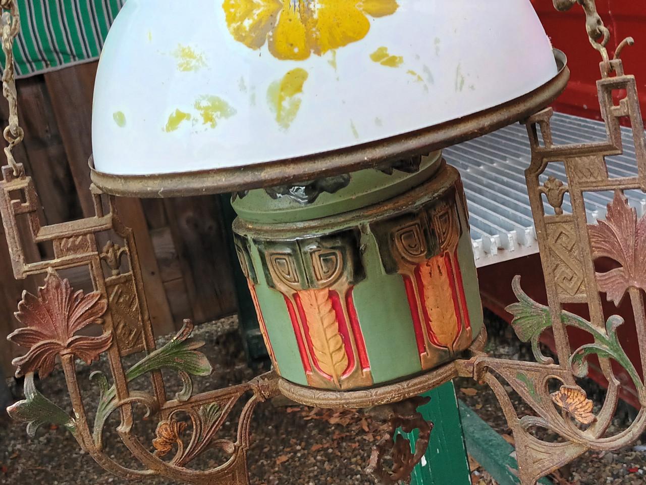 Antieke hangolielamp