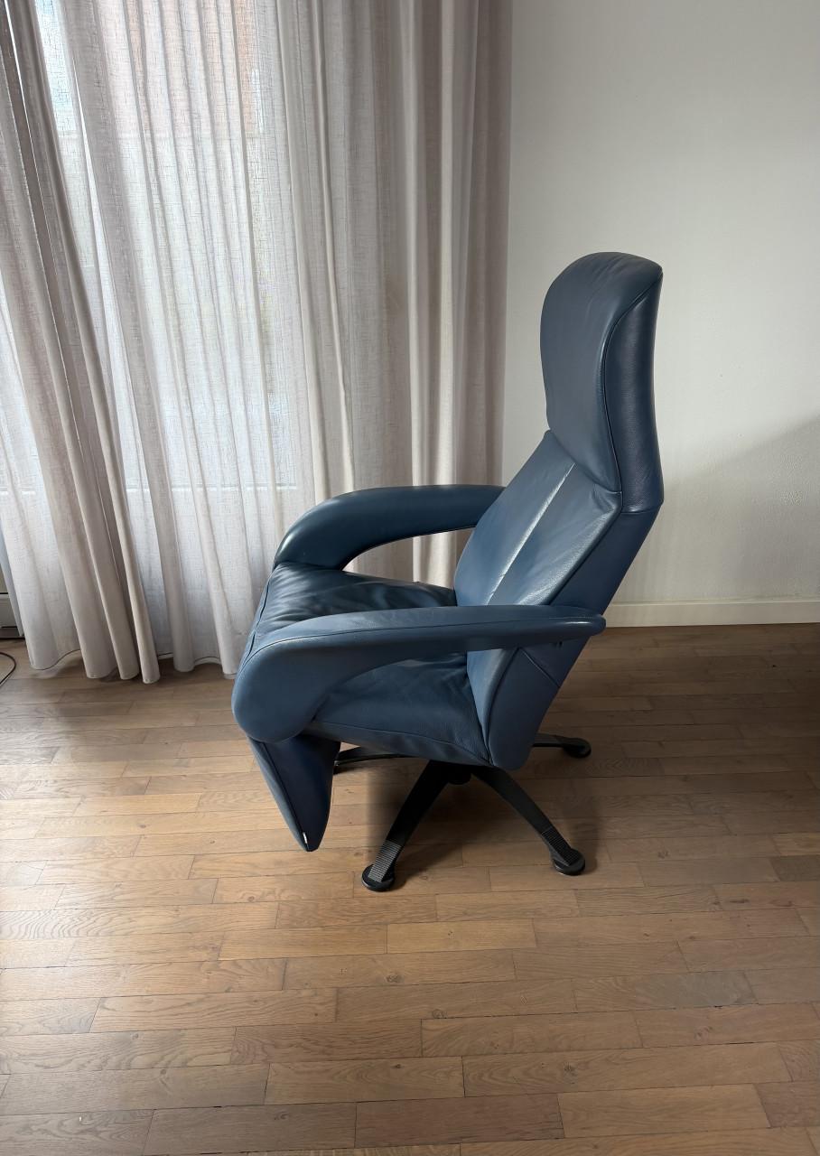 Jori Symphony relax fauteuil in blauw leer