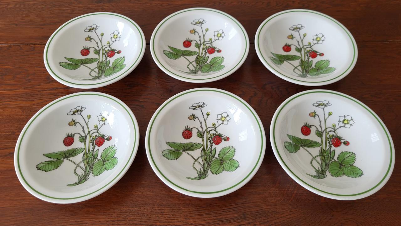 Set van 6 vintage IKEA schaaltjes Midsommar - Marguerite Walfridson