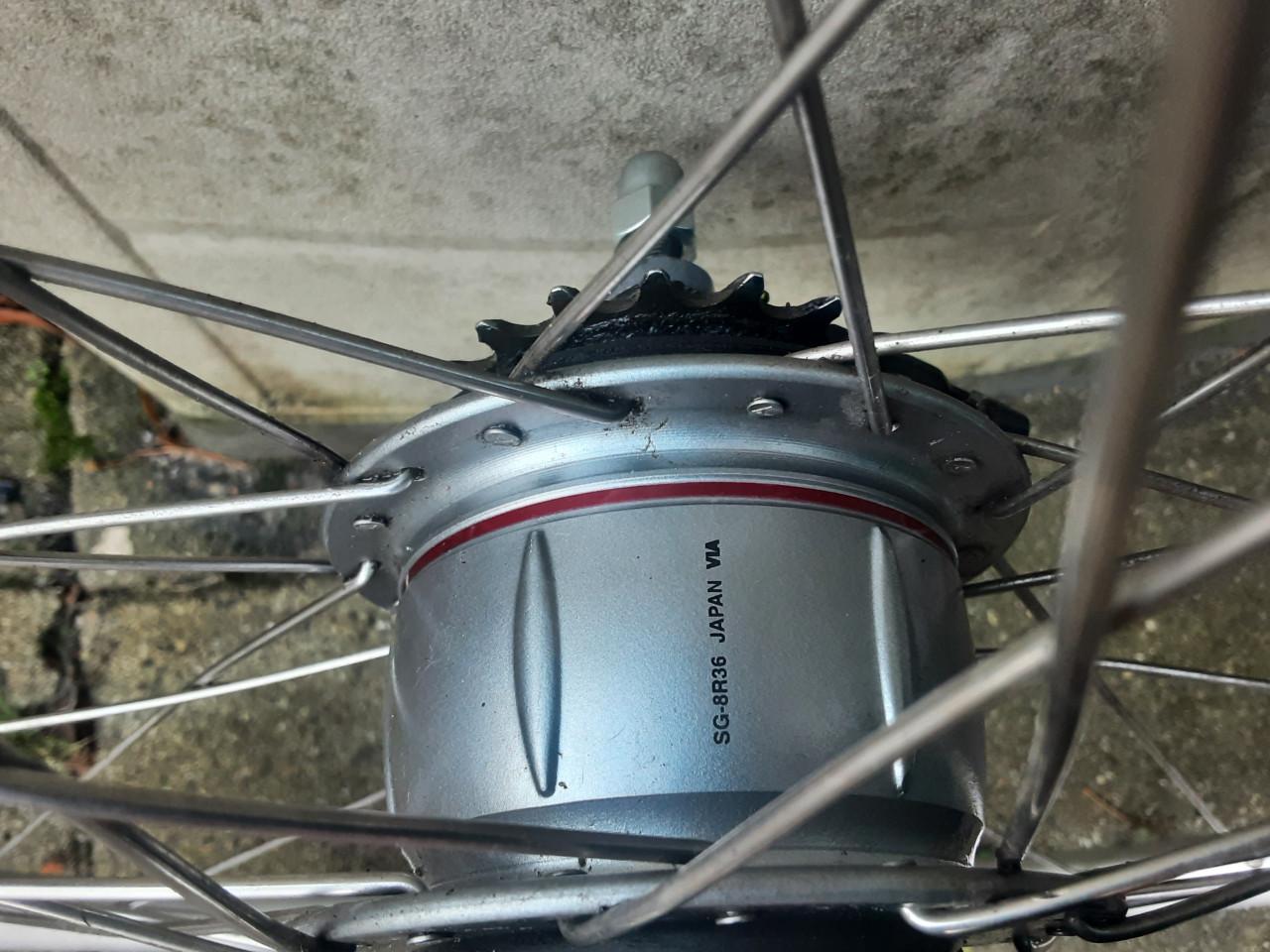 28 inch shimano nexus achterwiel, 8 speed,rollerbrake rem