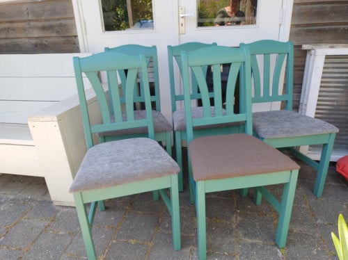 5 eetkamerstoelen, keukenstoelen, serre stoelen