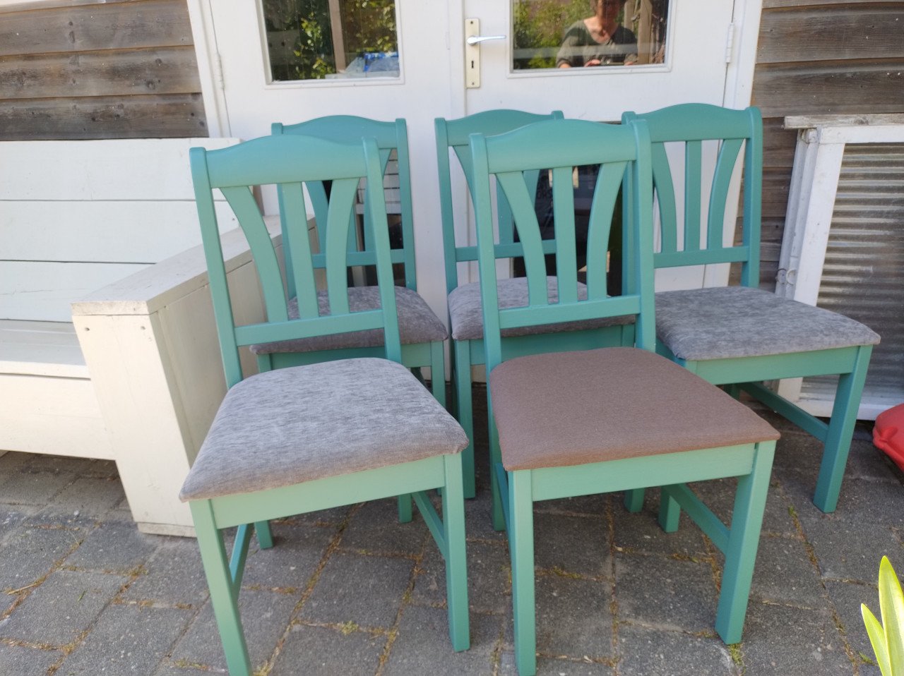 5 eetkamerstoelen, keukenstoelen, serre stoelen