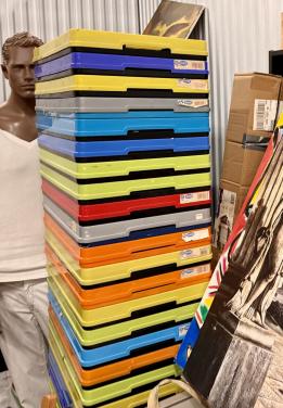 Vouwkratten. 2,50 per stuk