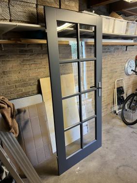 Opdekdeur met glas Linksdraaiend