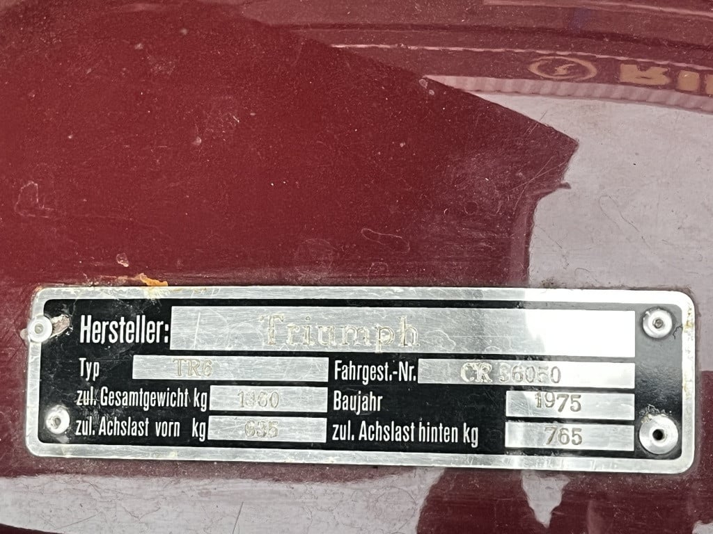 Triumph TR6 2.5 roadster overdrive