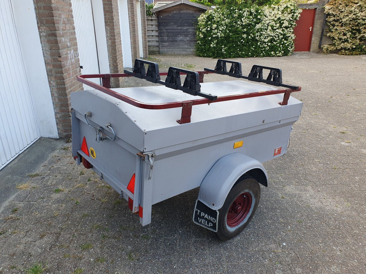 Bagagewagen aanhanger met deksel afsluitbaar