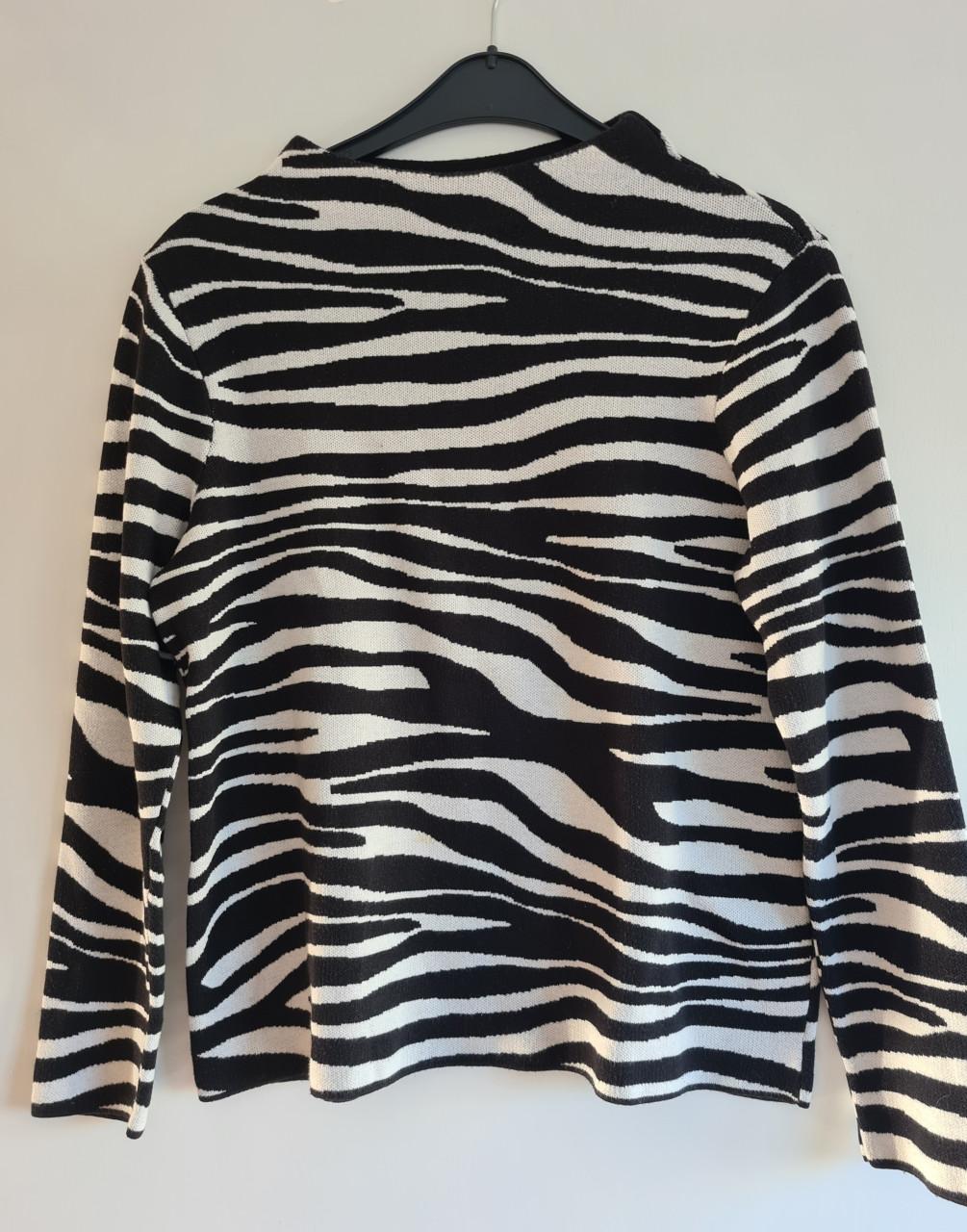 Zwart-wit zebra trui van Street One Maat L