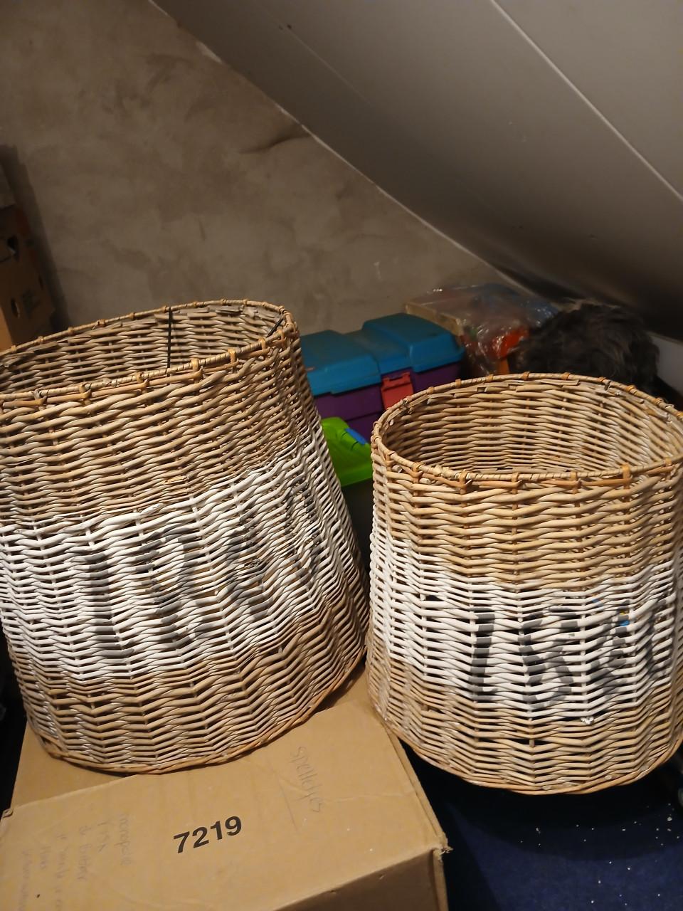 Rieten  lampenkappen