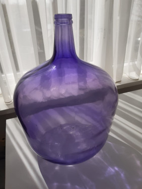 Decoratie fles kleur lila