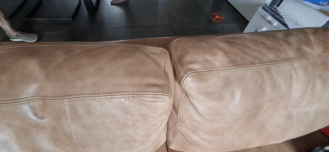 2x leren zitbank