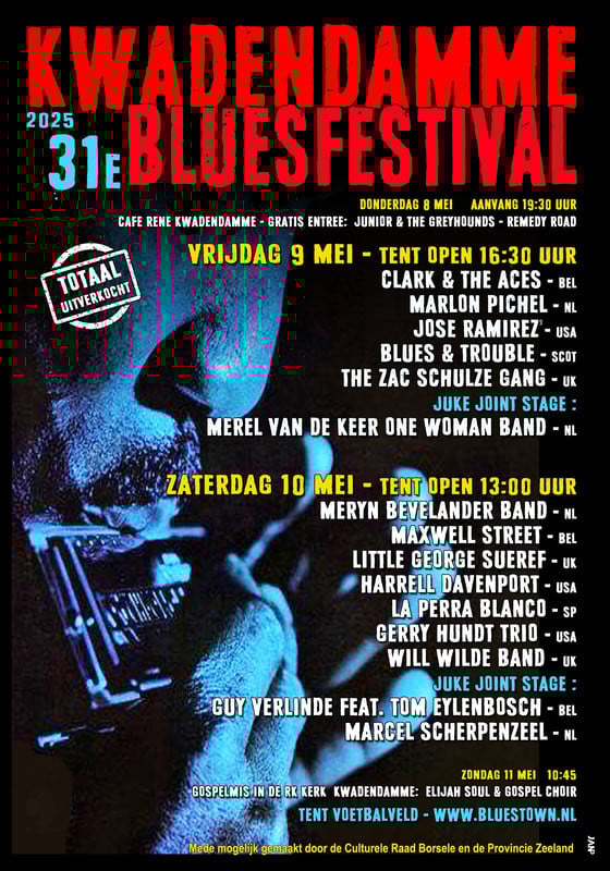 Zaterdag kaarten blues festival Kwadendamme