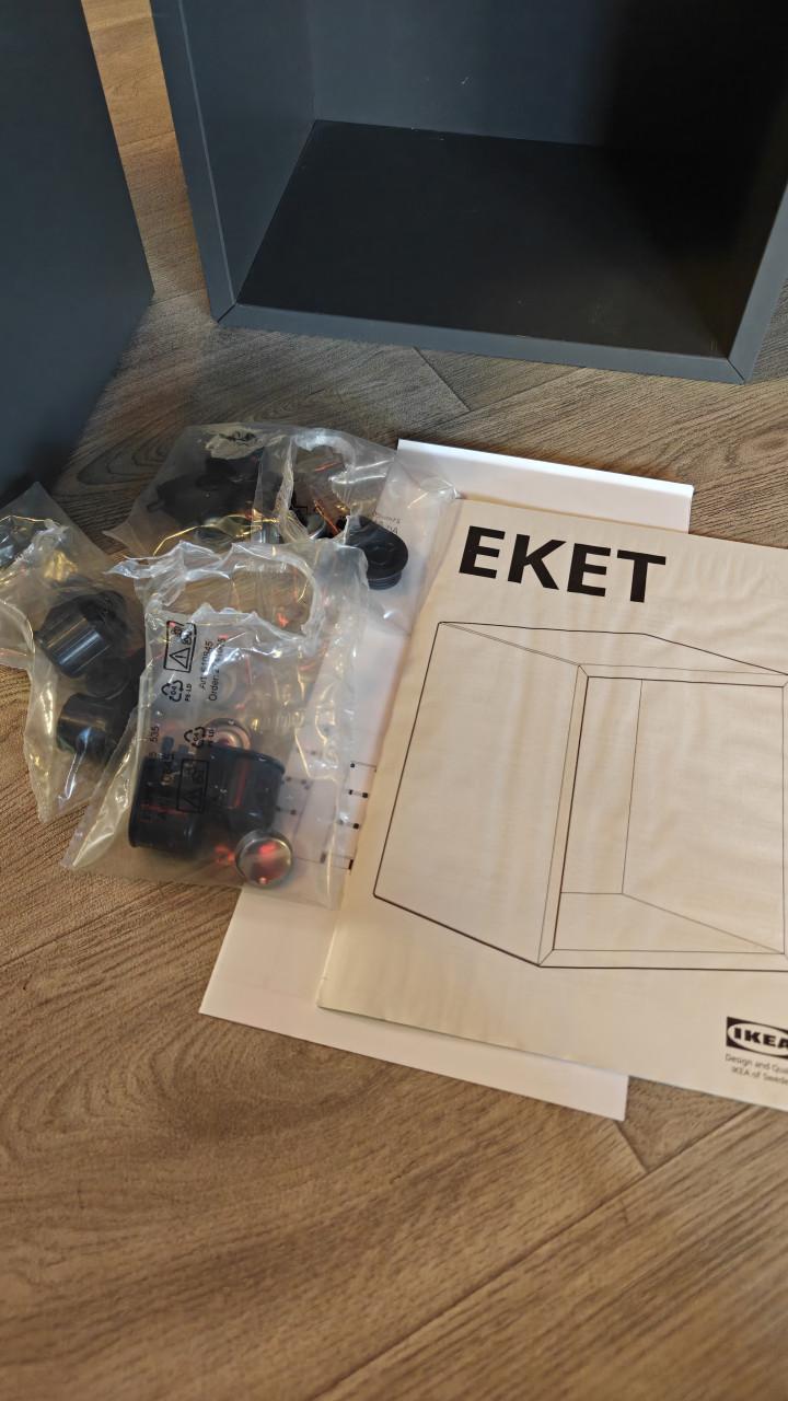 Ikea eket kastjes 3 stuks