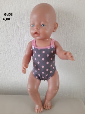 Baby born / babyborn badpak . Opbrengst KiKa. Poppenkleertjes.