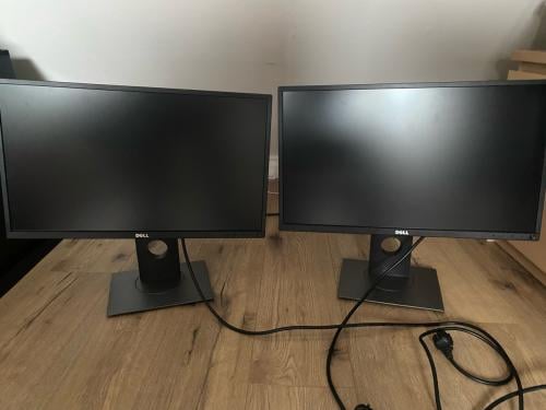 2 Dell monitors inclusief monitor arm
