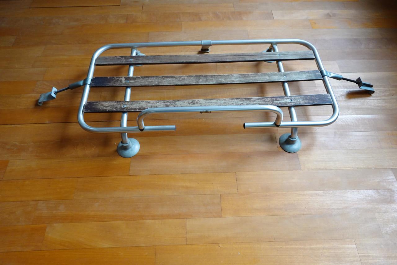 Vintage houten en aluminium koffer imperiaal