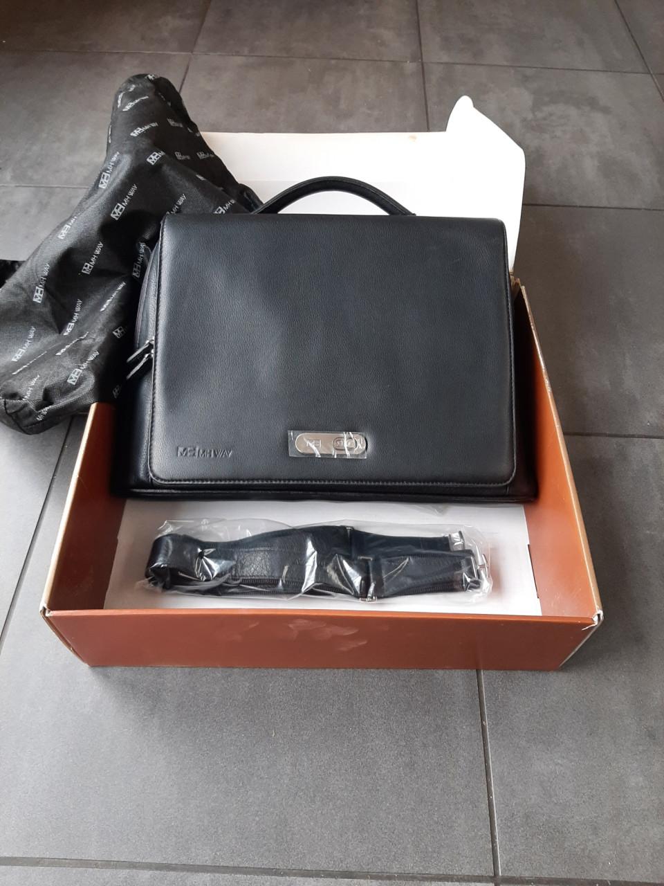 MH Way lederen laptoptas