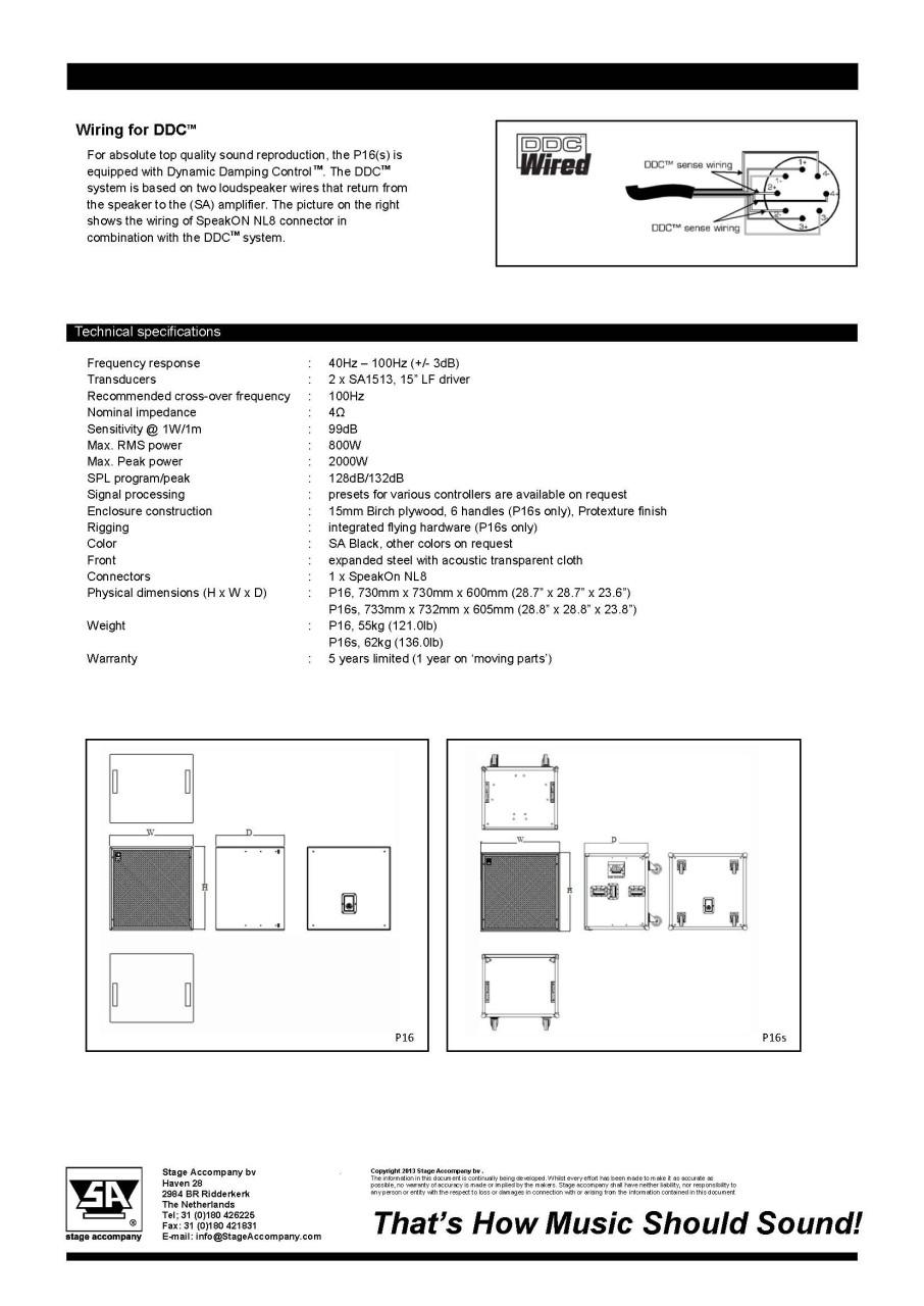 Stage Accompany Performer P16 Subwoofer – Wit – In Goede Staat