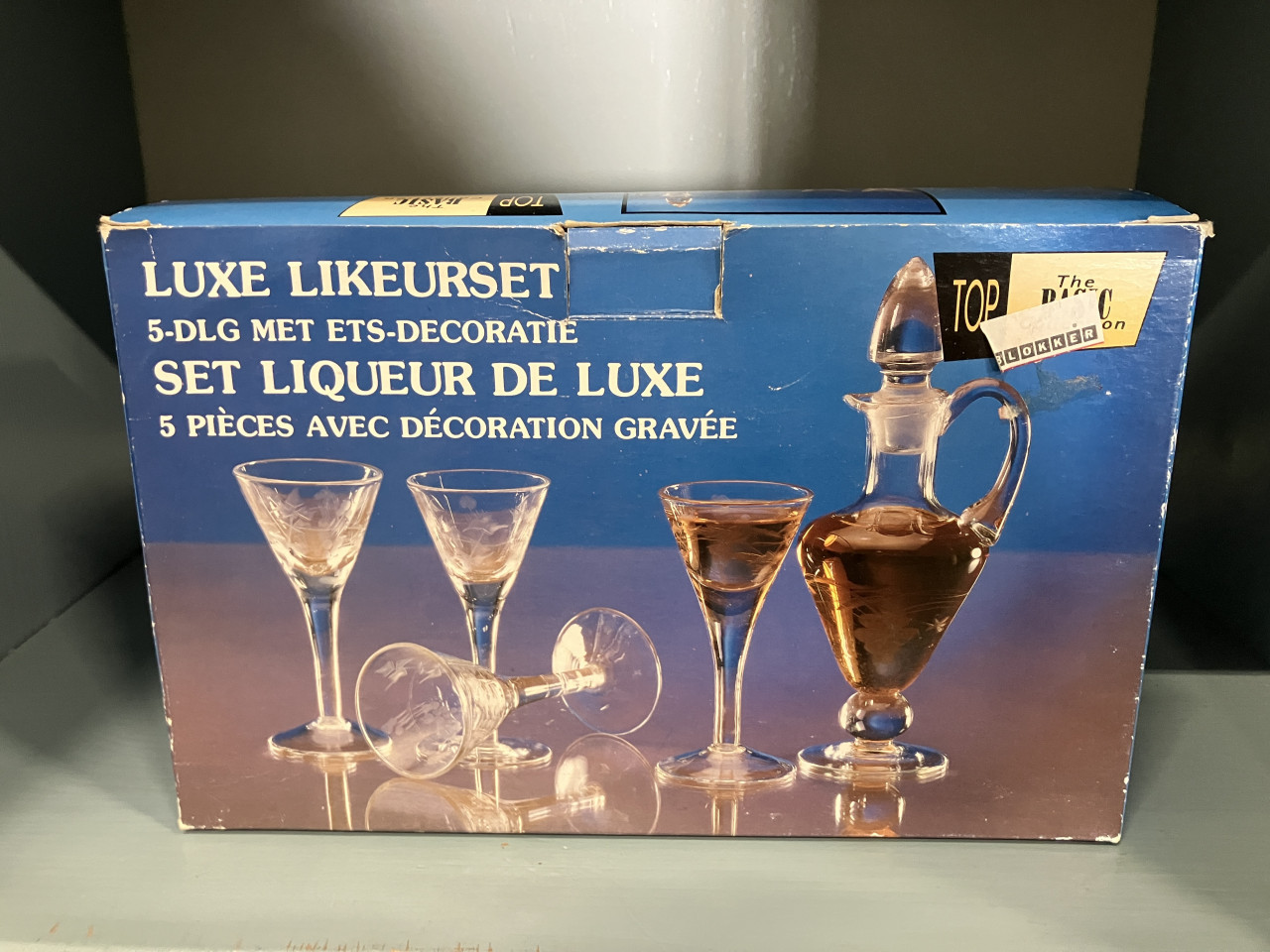 Luxe Likeurset - 5-delig met ets-decoratie