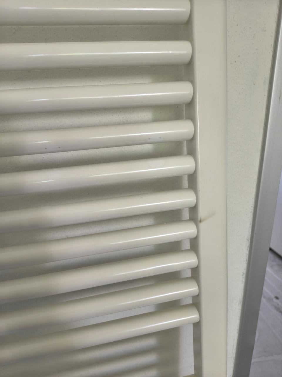 Handdoekradiator 201 cm x 45 cm crème wit