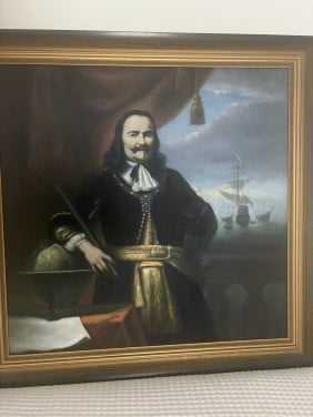 Schilderij van zeeheld de Ruijter