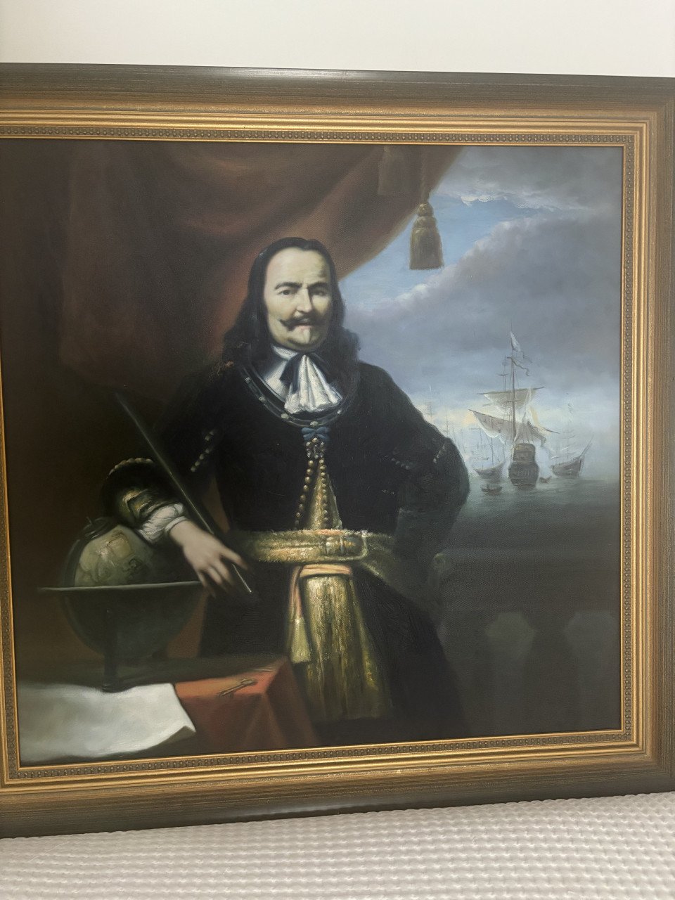 Schilderij van zeeheld de Ruijter