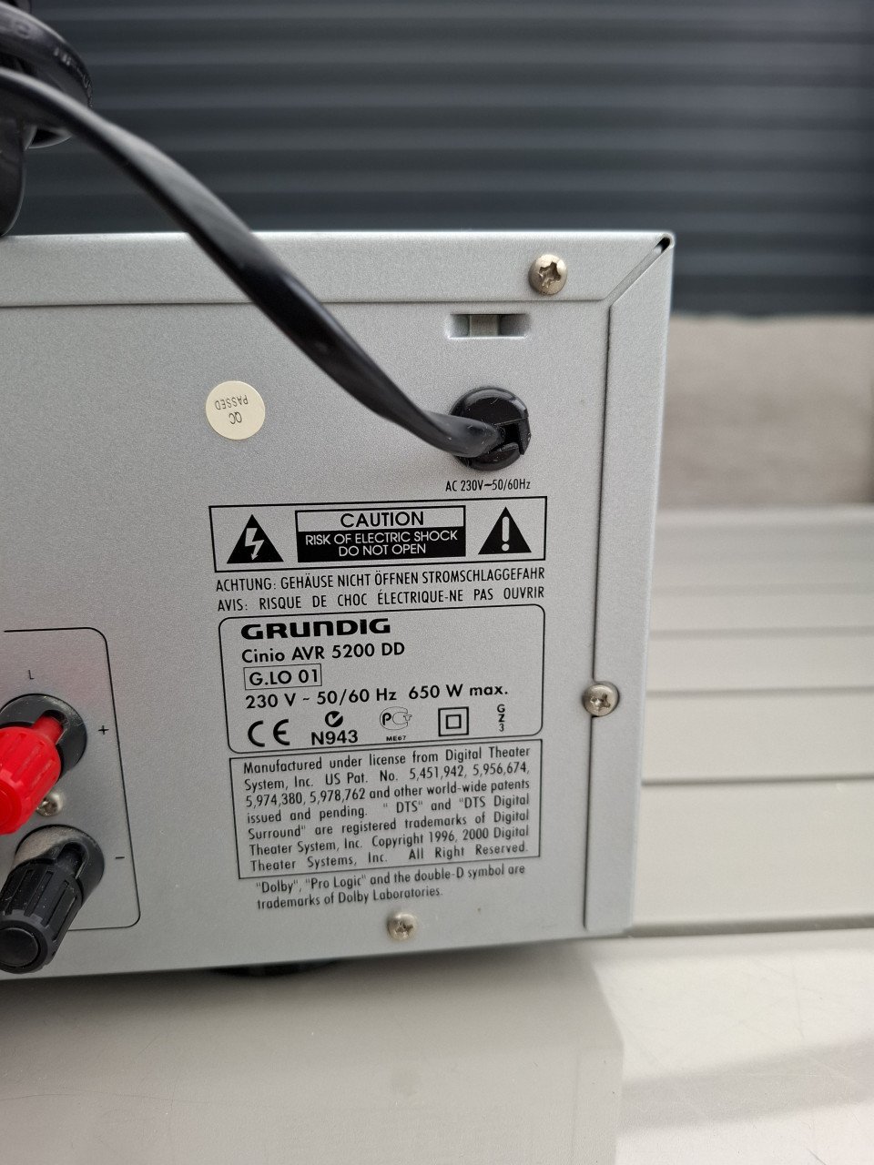 Grundig Cinio AVR 5200 DD 650 Watt .