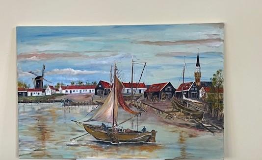120 x60 olie verf  Jac Caljouw  Arnemuiden