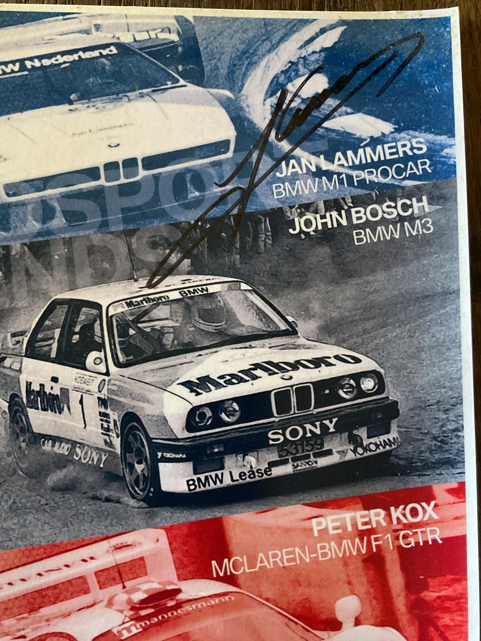 BMW motorsport fotokaart ( gesigneerd )