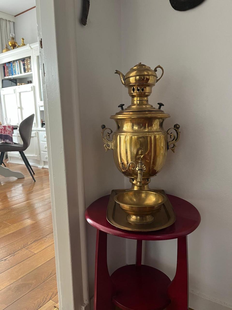 Russische koperen waterketel