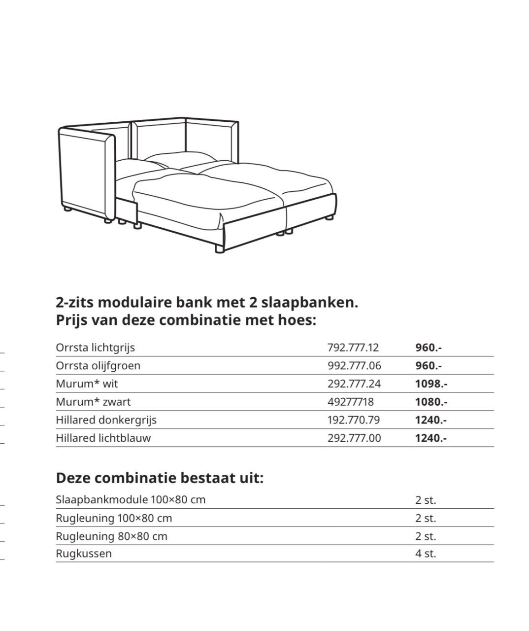 Mooie witte slaapbank