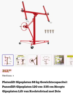 Gipsplatenlift