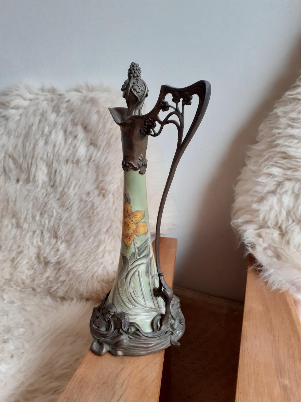 Originele antieke Jugendstil vaas/kan