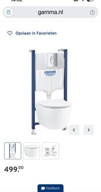 Hangtoilet set Grohe nieuw in doos