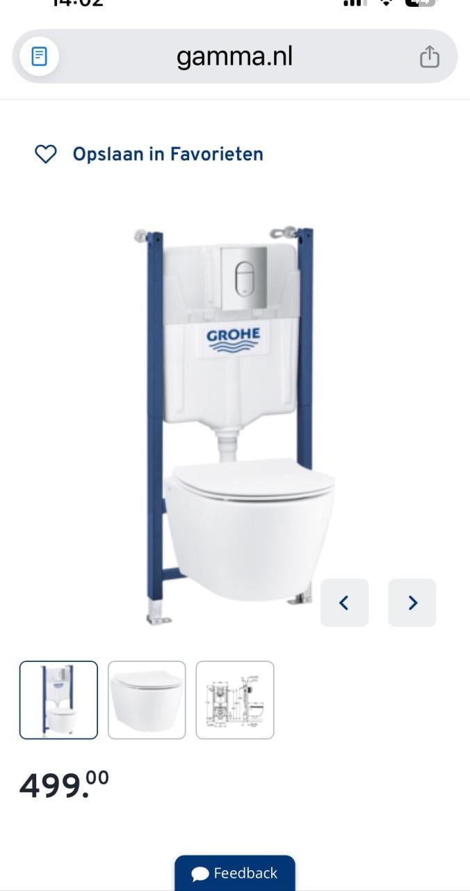 Hangtoilet set Grohe nieuw in doos