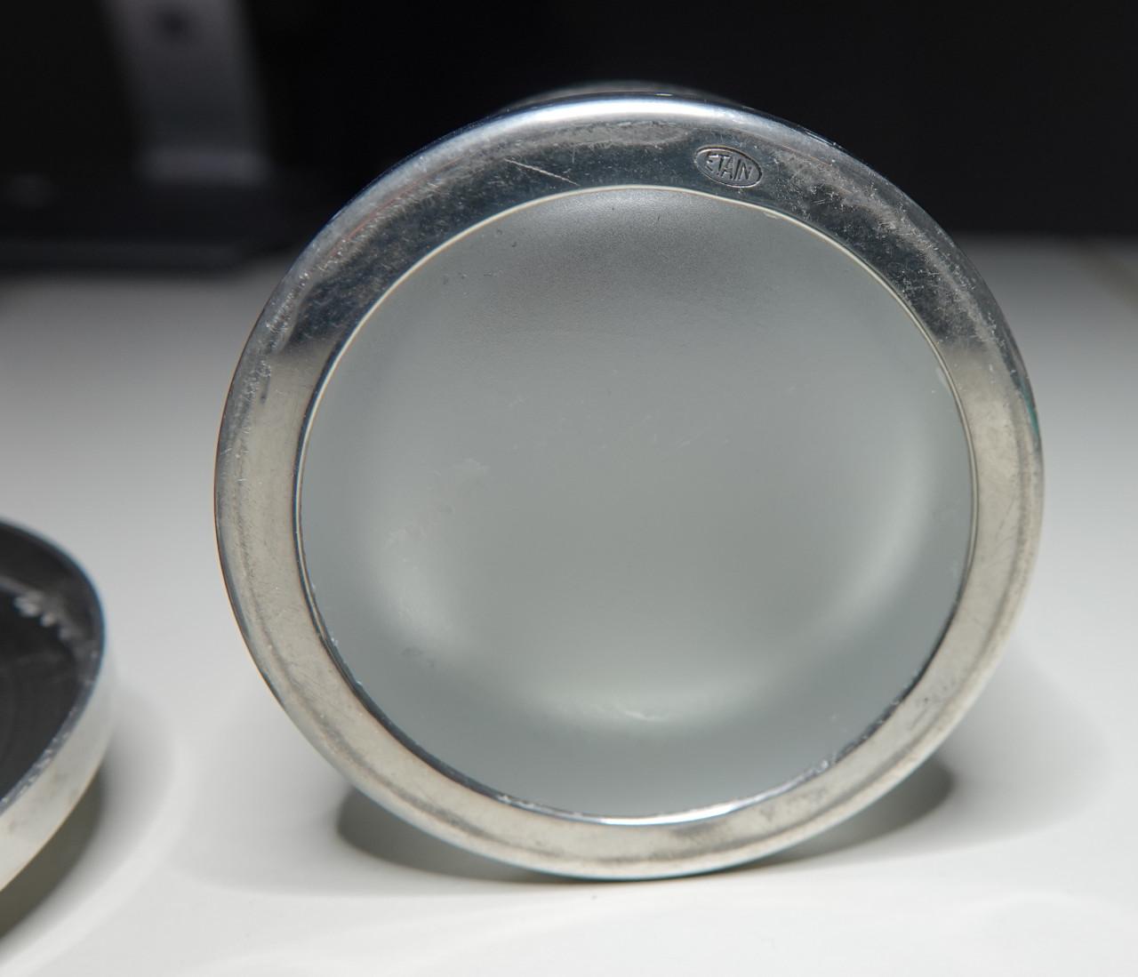 Glas met tin kaarsenhouder Dept of the Army US of America