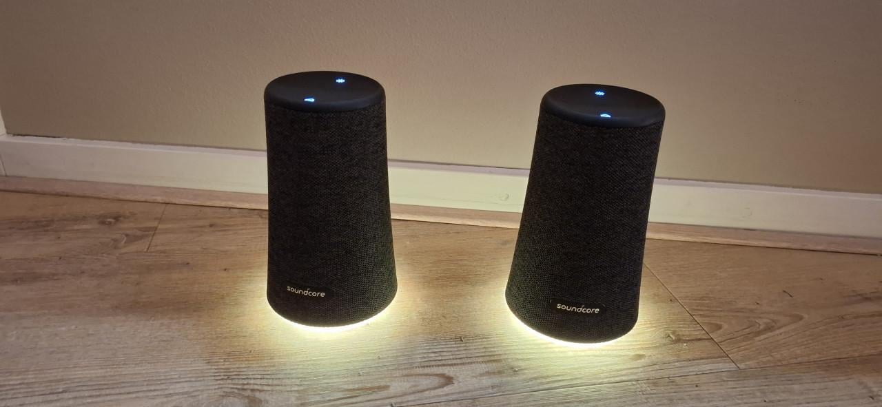 2 Soundcore Bluetooth speakers